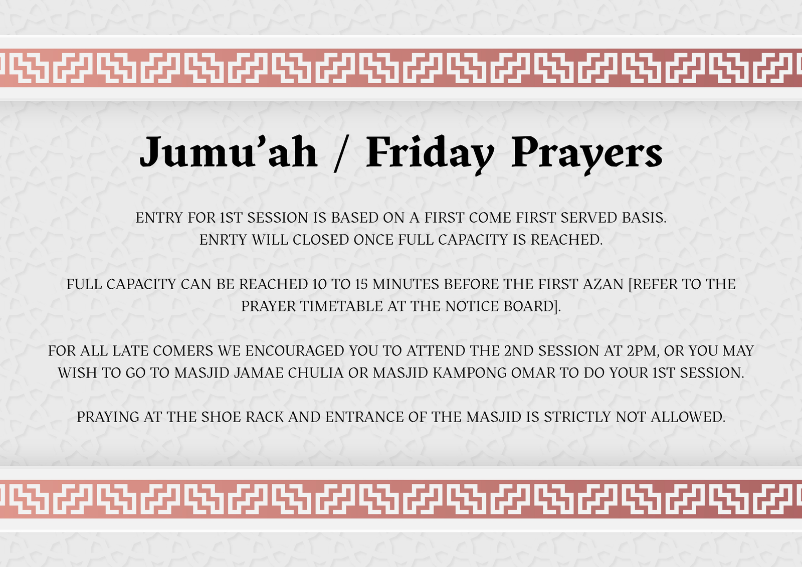 Friday Jumu’ah preview